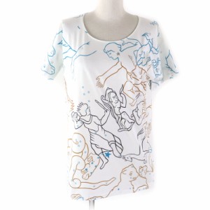 未使用品★HERMES エルメス コットン100％ Constellations 星座プリント クルーネック 半袖Ｔシャツ マルチカラー 36 箱付き 仏製 正規品