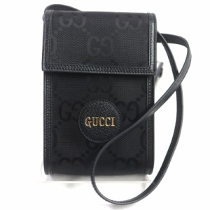 未使用品▼GUCCI グッチ 625599 オフ ザ グリッド ミニ レザー使い ロゴ入り ショルダーバッグ ブラック 箱・保存袋付き 伊製 メンズ