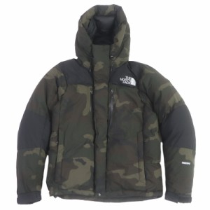 良品□ザ・ノースフェイス ND91405 NOVELTY BALTRO LIGHT JACKET カモフラ柄 WINDSTOPPER ダウンジャケット カーキ系 M 正規品 メンズ