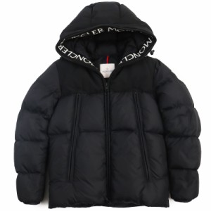 美品●MONCLER モンクレール 18-19AW MONTCLAR モンクラ ロゴ刺? ロゴワッペン付 フーデッドダウンジャケット ブラック 1 正規品 メンズ