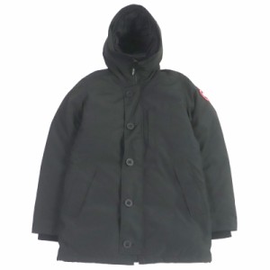 極美品□カナダグース 定価192500円 3438MJ JASPER PARKA ロゴワッペン WZIP フーデッド ダウンジャケット ブラック カナダ製 正規品