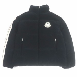 美品□モンクレール ジーニアス 8 Palm Angels 23-24AW RAMSAU ロゴワッペン コーデュロイ ダウンジャケット ブラック 3 正規品 メンズ