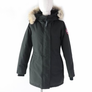 良品☆カナダグース 3037LA VICTORIA PARKA ヴィクトリアパーカー ファー・フード付 ダウンコート ブラック S 正規品 レディース