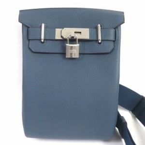 未使用品□HERMES エルメス アッカド PM ブルードプリュス ケリー シルバー金具 トゴ レザー ボディバッグ ショルダーバッグ B刻印 仏製