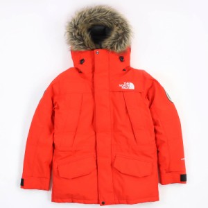 極美品△ザ・ノースフェイス ND91807 ANTARCTICA PARKA ゴアテックス ファー・フード付き ダウンジャケット オレンジ系 M 正規品 メンズ