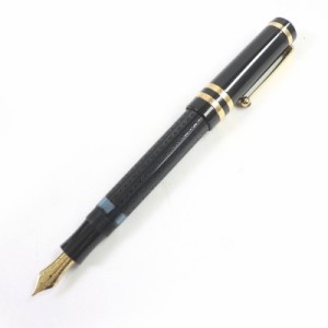 美品□MONTBLANC モンブラン ペン先K18 Mニブ 作家シリーズ 1997年 限定 ドストエフスキー 限定品 吸入式 万年筆 黒 ゴールド ドイツ製