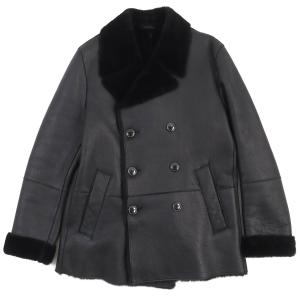 ★極美品★Nazareno Gabrielli リアルムートン ロングコート 黒 ☆極美品☆Nazareno Gabrielli リアルムートン ロングコート 黒