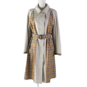 バーバリー・プローサムステンカラートレンチコートレディースノバチェック