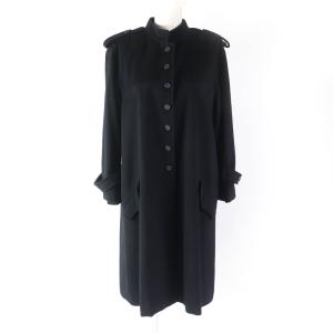 極美品 XL バーバリー ピュアカシミヤ100 ロングコート 紺