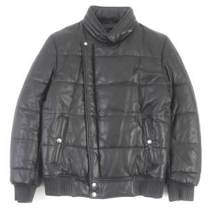 【美品】dunhill ラムレザージャケット　羊革　裏地チェック　L相当 美品】dunhill ラムレザージャケット羊革裏地チェックL相当