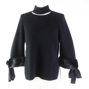 FENDI ズッカ ニット ブーツ ブラック×グレー 36 美品 FENDI ズッカ ニット ブーツ ブラック×グレー 36 美品
