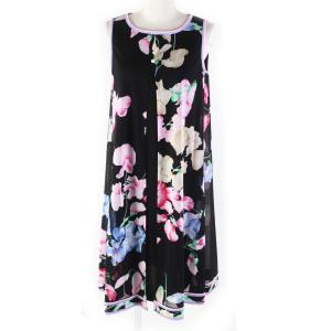 LEONARD FASHION 花柄 タートル チュニック ワンピース LL