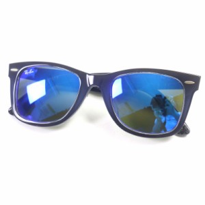 未使用品▼レイバン RB2140-F 1203/68 WAYFARER ウェイファーラー フルフィット ミラーレンズ ロゴ金具 サングラス 52□22 150 伊製