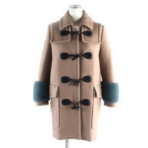 【極美品♪】GUCCI　ボアダッフルコート　ターコイズブルー　レディース 極美品♪】GUCCIボアダッフルコートターコイズブルーレディース