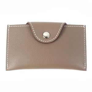 新品 エルメス バスティア コインケース エトゥープ W刻印 新品 W刻印