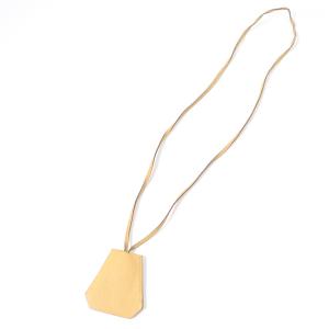 良品☆HERMES エルメス マルジェラ期 クロシェット レザー ネックレス アクセサリー ライトブラウン □D刻印 箱付き レディース