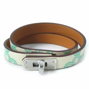 未使用品△HERMES エルメス ミニ ケリー ドゥブルトゥール ラッキー デイジー バングル ブレスレット ヴォースイフト B刻 定価86900円