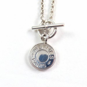 美品★HERMES エルメス アミュレット H コンフェッティ セリエ ネックレス ペンダント アクセサリー AG925 シルバー 重量9.8g レディース