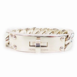 極美品◎HERMES エルメス ケリーグルメット GM ブレスレット バングル SV925 シルバー 箱・保存袋付き イタリア製 重量69.08g レディース