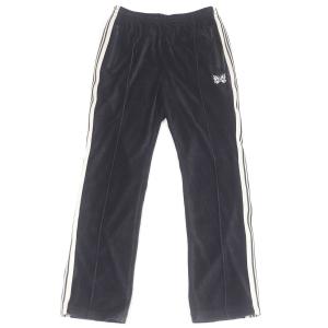 Needles パピヨン 刺繍 サイドライン トラック パンツ S ネイビー