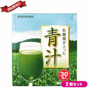 【200円OFFクーポン配布中！】世田谷自然食品 乳酸菌が入った青汁 30包 2箱セット