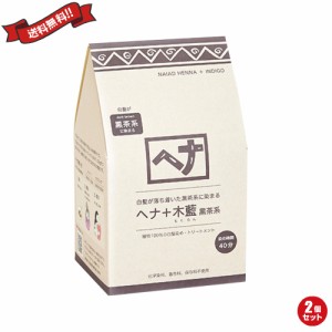 ナイアード ヘナ+木藍 黒茶系 徳用400g ２個セット