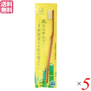 歯ブラシ ハブラシ ひまし樹脂 FINE MEGURU 竹の歯ブラシ ひまし樹脂毛（ふつう）5本セット 送料無料