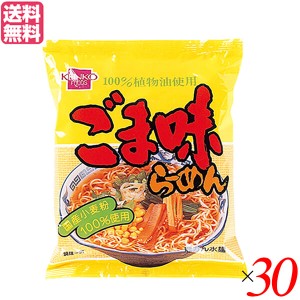 ラーメン インスタント 袋麺 健康フーズ ごま味ラーメン 100g 30袋セット 送料無料