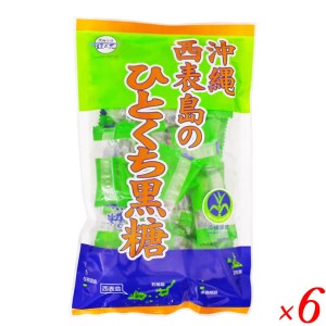 【ポイント最大+7%還元中！】黒糖 砂糖 粉黒糖 西表島産 沖縄のひとくち黒糖 90g 6袋セット 黒糖本舗 垣乃花