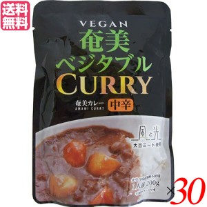 【ポイント倍々！最大+7%】カレー カレールー レトルト 風と光 奄美ベジタブルレトルトカレー 200g 30個セット 送料無料