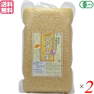 玄米 発芽玄米 国産 コジマフーズ 有機活性発芽玄米 2kg ２個セット 送料無料