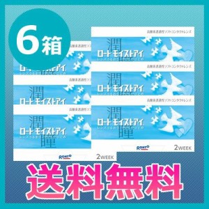 送料無料 ロート モイストアイ 6箱【1箱6枚入】ロート 6枚入 2ウィーク 2week 2週間使い捨て コンタクトレンズ モイストアイ