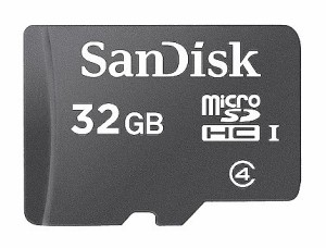■SanDisk microSDHC 32GB クラス4 SDSDQM-032G-B35【ネコポス送料無料】