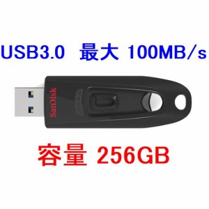 SanDisk USBフラッシュメモリー 256GB USB3.0対応 100MB/s SDCZ48-256G-U46【ネコポス送料無料】