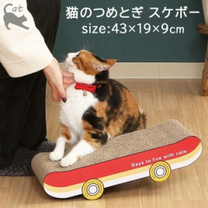 猫のつめとぎ ダンボール スケボー 約 幅43×奥行19×高さ9cm ねこ ツメとぎ ダンボール (54227)