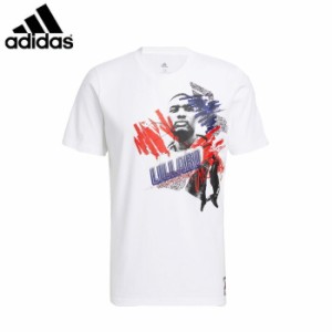 adidas/アディダス バスケットボール トップス [zl581-hc6812 デイムアブストラクショングラフィック半袖Tシャツ] Tシャツ_半袖_NBA_ダミ