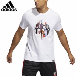 adidas/アディダス バスケットボール トップス [25867-gh6717 ハーデンアブストラクション半袖Tシャツ] 半袖_Ｔシャツ_NBA_ジェームスハ