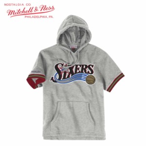 mitchell&ness/ミッチェルアンドネス バスケットボール トップス mg18037-p76grht1 FRENCH_TERRY_SS_HOODY] パーカー_NBA_PHILADEL_PHIA_