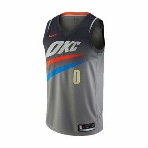 NIKE/ナイキ バスケットボール[ レプリカユニフォーム [912134-040 NBA_OKC_SWGMN_HL_2017_ジャージ-Russell_WESTBROOK-] NBAオクラホマ