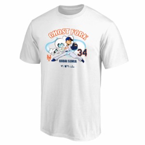 Fanatics/ファナティクス 野球 トップス [ml0123ss68-wh SENGAChostForkTee(Pitching)] ニューヨークメッツ_NewYorkMets_NYM_MLB_メジャ