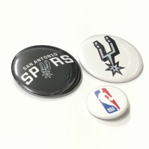 ジャスティス バスケットボール アクセサリー [nba32006 カンバッジ3個セット] 缶バッジ_NBA_バッジ_サンアントニオスパーズ