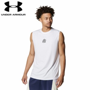 under_armour/アンダーアーマー バスケットボール トップス  [1384721-100 カリーテックロゴスリーブレスシャツ] ノースリーブ_ステファ