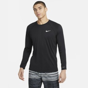 ナイキ ラッシュガード NIKE ESSENTIAL LS HYDROGUARD 長袖 ラッシュガード ブラック NESSA587-001