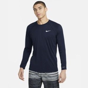 ナイキ ラッシュガード NIKE ESSENTIAL LS HYDROGUARD 長袖 ラッシュガード ミッドナイトネイビー NESSA587-440