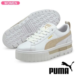 プーマ スニーカー PUMA MAYZE LEATHER WNS ウィメンズ メイズ レザー プーマホワイト/ペヨーテ レディースシューズ 381983-02