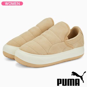 プーマ スニーカー PUMA SUEDE MAYU SLIP-ON FS WNS ウィメンズ スウェード マユ スリッポン ファームストリップ ライトサンド/マシュマ