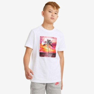 ナイキ 日本正規品 2021SP ジュニア ボーイズ NIKE AIR フォト パーム S/S Tシャツ ホワイト DC7523-100