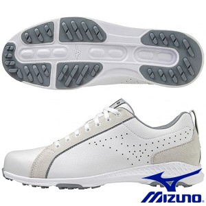 MIZUNO（ミズノ） MZU エムジーユー LE 51GM2280 メンズ スパイクレス ゴルフシューズ ホワイト