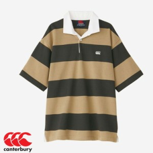 カンタベリー ポロシャツ 半袖 CANTERBURY S/S 4INCH STRIPE RUGBY JERSEY メンズ ラガーシャツ ラグビー RA34135 34