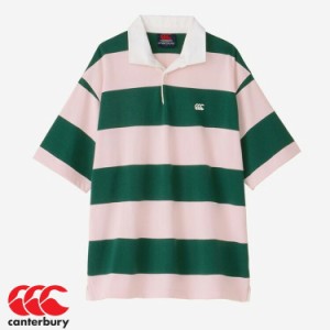 カンタベリー ポロシャツ 半袖 CANTERBURY S/S 4INCH STRIPE RUGBY JERSEY メンズ ラガーシャツ ラグビー RA34135 63